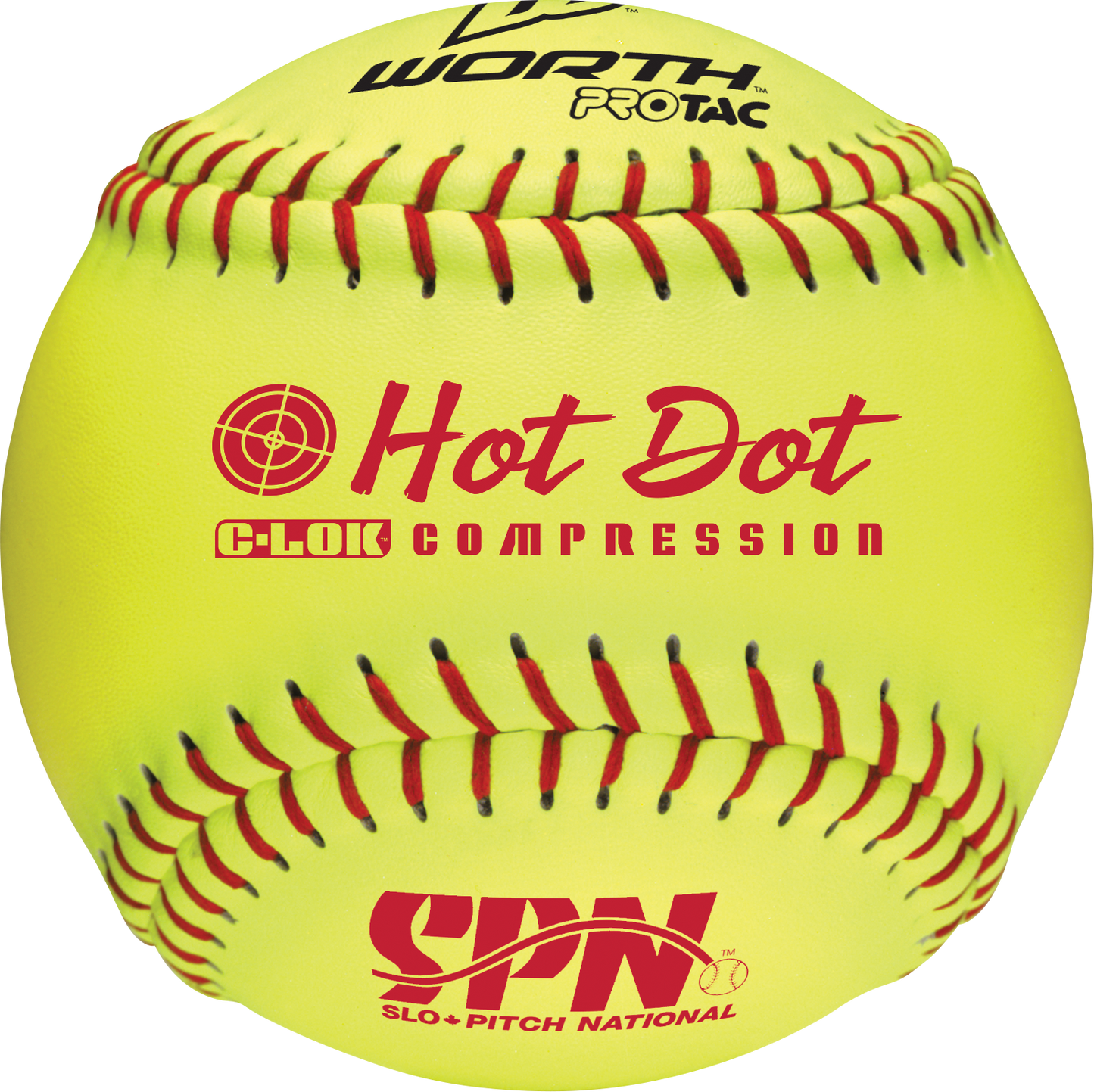 Worth Hot Dot 12'' Yellow Softball SPN12HDSY DOZEN