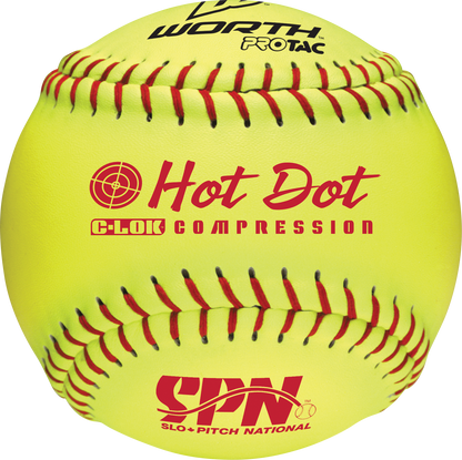 Worth Hot Dot 12'' Yellow Softball SPN12HDSY DOZEN