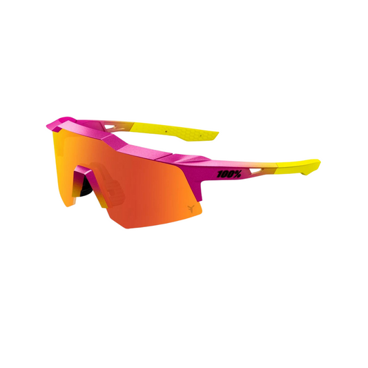 100% SPEEDCRAFT XS - Fernando Tatis JR LE Pink / Yellow HiPER® Red Multilayer Mirror Lens